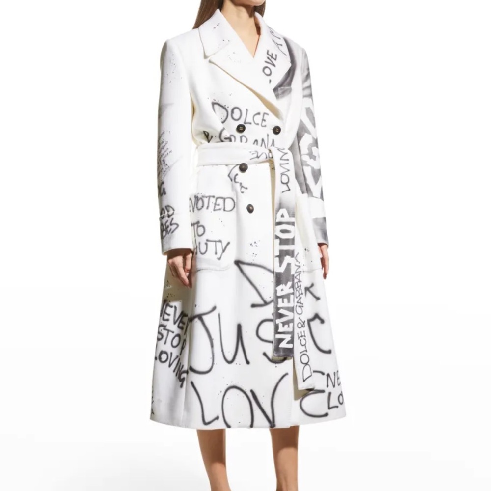 ISO!! DO NOT BUY! Dolce & Gabbana Graffiti Wool Coat